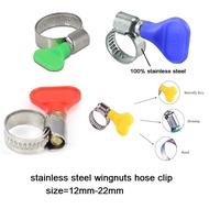 Stainless Steel Butterfly Hose Clip 12mm-22mm/ Adjustable Water Pipe Fastener