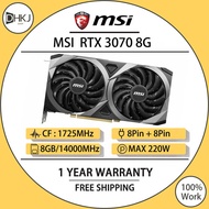 Tt USED MSI Geforce RTX 3070 VENTUS 2X 8G 256-Bit Gddr6 14Gbps Video Cards GPU Graphic Card Rtx3070