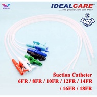 IDEALCARE Suction Catheter with finger tip control 6/8/10/12/14/16/18FR per pcs