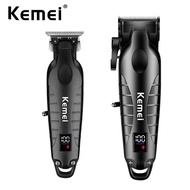 Kemei 2290 2293 Professional Cordless Hair Clipper Men Barber Fade Clipper and Zero Gapped Trimmer S