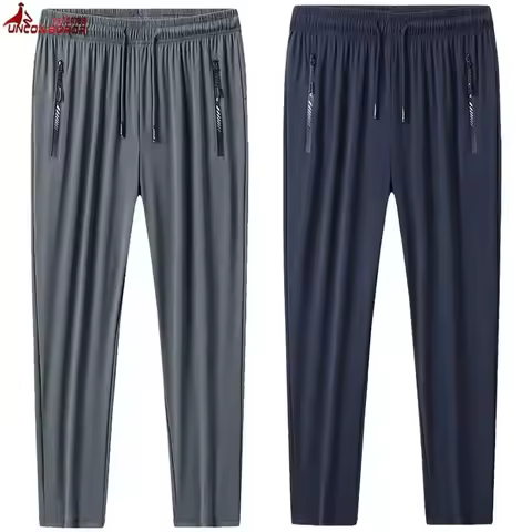 Plus Size 7XL 8XL 9XL Men's Summer Hiking Travel Pants Breathable Athletic Fishing Active Joggers Gy