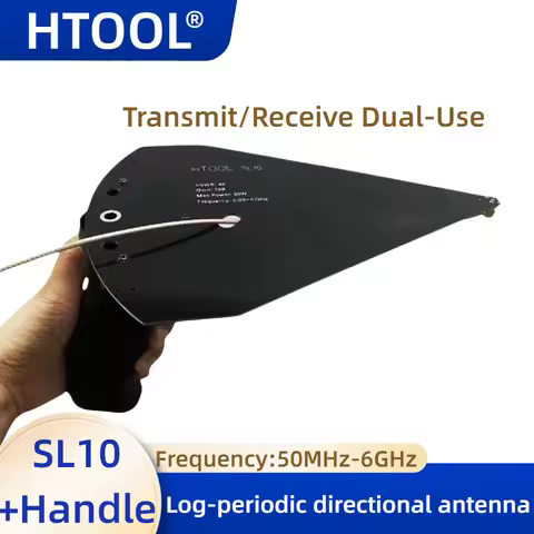 SL10 50MHz-6GHz Log-Periodic Antenna Directional Antenna High Gain 7dB SMA Interface for Spectrum An