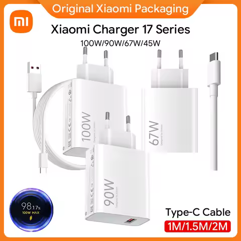 Original Xiaomi 100W 90W 67W Charger Fast Phone Charger Type C Cable for Xiaomi 17T 15T Pro Poco X8 