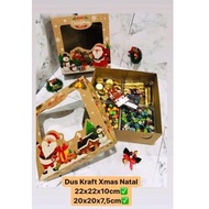 Box Kraft Box Christmas Xmas 20x20x7.5cm