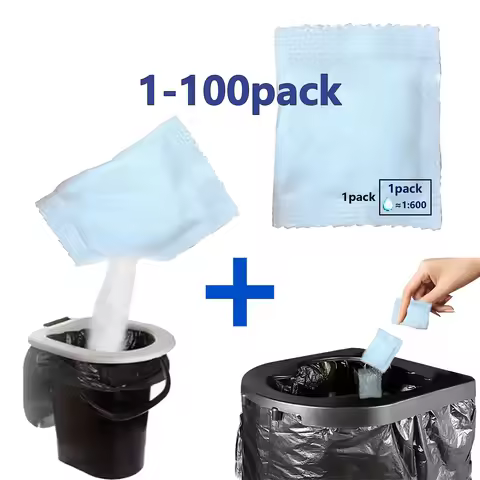 1-100 Pieces Portable Toilet Absorbent Gel, Camping Toilet Gel Powder, Odor-Control Urine Liquid Was
