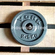 YORK 2.5kg Cast Iron (Hammer tone) Weight Plate 2.5kg