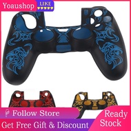 Yoaushop Soft Silicone Case for PS4 Gamepad Skin Grip Shell Cover Sony Playstation 4 Controller Easy install or remove