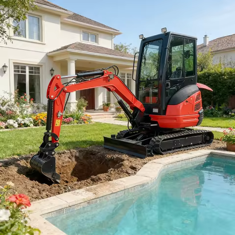 EPA/CE Certified Mini Excavator 1 Ton 1.5t 2t with Fully Enclosed Heated Cabin and AC 3-Cylinder Kub