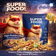 Super Food Premium Hamster Natural Hamster Food + Real Snack Healthy & Nutritious Hamster Food Makan