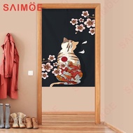 Ukiyo-E Hanging Door Curtain Japanese Korean Polyester Fabric Anti Fouling Curtain Special For Kitchen Sushi Restaurant Decor