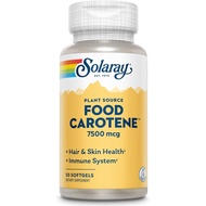SOLARAY Food Carotene, Vitamin A as Beta Carotene 25000IU | Carotenoids for Healthy Skin & Eyes,  Ac