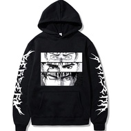 Anime Hoodies Harajuku Guts Three Forms Of Eyes Manga Sweatshirt Unisex Casual Oversized Winter Long