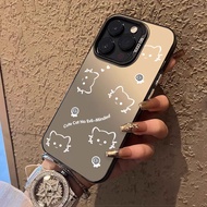 Case For Tecno Camon 40 Pro 4G / Camon 40 Pro 5G CM7 CM6 CM5 Cute Cat Pattern Shockproof Silver IMD 