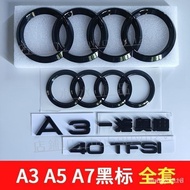 Beibei Selection🔥{High-Quality Letter Label Sticker} Audi Black Car Rear Label a3a5 Car Label a7 Rea