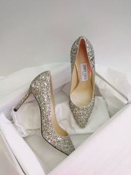 📣特🉐💰2480🉐 JIMMY CHOO 閃粉高跟鞋 85mm  37.5 38碼