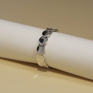 閃亮鱗片開口戒指 | 閃耀鱗片開口指環 | 情侶對戒 | 925純銀 |