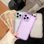 Luxury Cute Transparent Curly Wave Case OPPO Reno 3 Pro 5G R17 R15 Shockproof Clear Soft Silicone Cover