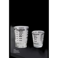 Espresso Quantitative Glass Cup [Black Divider 30ml &amp; 60 ml]