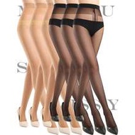 1pc/3pcs/6pcs Women's Solid Black Leggings, Reinforced T-Crotch Ultra-Thin Pantyhose, High Waist Lon