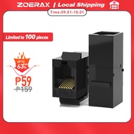 ZoeRax Shielded Keystone Coupler for Cat7/6a/6/5e, RJ45 8P8C Jack to Jack 10Gbps Network Adapter