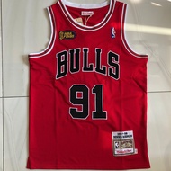 WGBMost Popular Full Embroidered Jersey NBA Chicago Bulls No.91 Dennis Rodman Basketball Jersey Vest