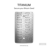 Titanium ColdTi แผ่นไทเทเนียม เก็บ Bitcoin Seed Phrase for TREZOR Ledger Hardware Wallet  Cryptosteel Cryptosafe Crypto Steel Cryptotag Zeus , เก็บ Seed , จด Seed , cold wallet bitcoin wallet crypto wallet , TREZOR ONE , LEDGER Nano , SafePal , Metamask