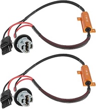 2Pcs LED Turn Lights Resistor Wiring Harness for 7440 T20 50W8RJ Hyper Flash Fix Error Free