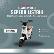Sepeda Listrik Uwinfly DF8 Warna Putih / Terlaris / Best seller