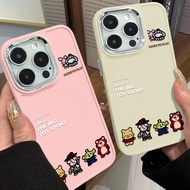 Disney Cute Winnie Bear Phone Case Compatible for IPhone 11 12 13 Pro 14 15 7 8 Plus SE 2020 XR X XS Max TPU Soft Casing Metal Lens Protector Shockproof