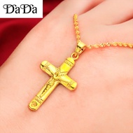 Rantai Leher emas 916 original malaysia mens necklace cross pendant father gift 18 inches