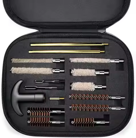 16Pcs/set Tactical Gun Cleaning Kit Universal Handgun Pistol Brass Rod for .22/9mm/.40/357 Caliber B
