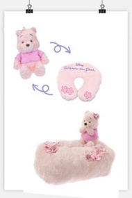 日本直送🇯🇵預訂🛍日本迪士尼Disney SAKURA櫻花系列 Winnie the Pooh 小熊維尼 2WAY頸枕 / 紙巾盒蓋