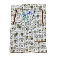 Bộ Pyjama HUONGTAM Phi bóng tay ngắn nam cao cấp(PNP02N2). Chất liệu vải polyester mềm mại thoáng má