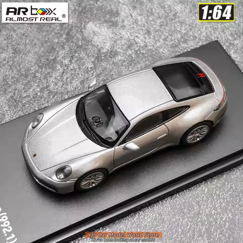 AR BOX 1/64 Porsche 911 Carrera (992.1) - GT Silver model diecast model car model stcollection