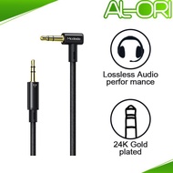 ORIGINAL Mcdodo CA-759 Right Angle AUX Cable DC3.5mm Male to Male Hi-Fi Stereo 90 Degree 24K Gold Pl