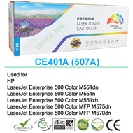 หมึกพิมพ์ HP CE401A (507A) สีฟ้า Premium