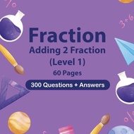 IGCSE Math: FRACTION- Adding 2 Fraction (Level 1) 300 Q+A | IGCSE Maths | Maths for Kids (PDF)