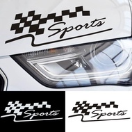 Car Makeup Sticker Checkerboard Pattern Sport Die-Cut Ready To Install (Size 29x10 cm.) Available In