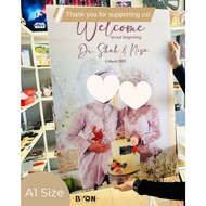 Big A1 SIZE  Wedding Sign Wedding Welcome Sign Board Custom Acrylic, Wedding Signage, Welcome Board 