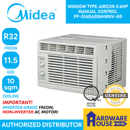 ORIGINAL MIDEA Aircon 0.6HP R32 Inverter-Grade Freon Window Type Energy Saving Refrigerant Efficient For Small Room Fast Cool Non Inverter Motor AC Unit Airconditioner 0.6 HP Air Conditioner Manual NO TIMER Home Appliances on Sale