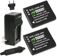 Wasabi Power Battery (2-Pack) and Charger for Olympus LI-90B, LI-92B and Olympus SH-1, SH-50 iHS, SH