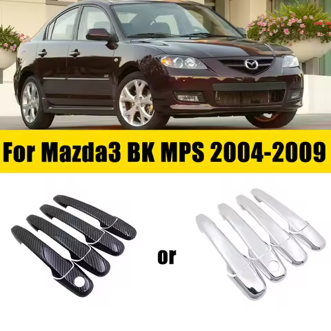 Door Handle Cover Chrome For Mazda 3 BK Mazda3 MPS 2004-2009 2005 2006 2007 ABS Anti-scratch Car Doo