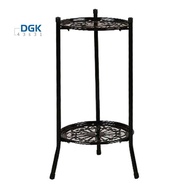 Two-Layer Elegant Metal Plant Stand Shelf Potted Plant Holder Modern Tall Plant Pot Stands for Indoo