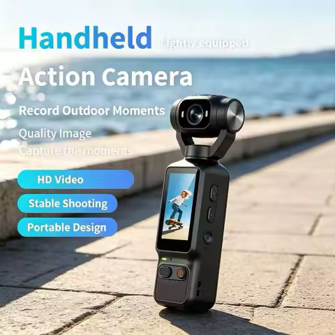 1080P HD Handheld Action Camera, 180° Rotatable Lens, 1.97" HD Screen Portable Mini Camcorder, Multi