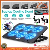 Adjustable Height Notebook Stand Laptop Cooler 6 Fans Laptop Cooling Pad Gaming Cooling Fan For 14/15.6 Inch