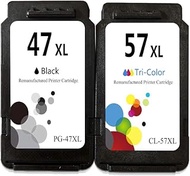 LEBOK Remanufactured PG-47XL CL-57XL Ink Cartridges for Canon PG47 47XL CL57 57XL Ink Cartridges for