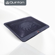 QUINTON Cooling pad laptop fan N19 14inch 1 fan 14cm led biru for laptop up to 14inch