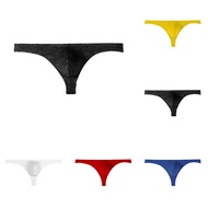 Twiligh Men Sexy Low-Waist Underwear Cotton Thong Breathable Briefs Underpants