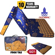 OLYMPIC MJM 3-Fold Mattress, International Quality Foam Travel Bed Mattress