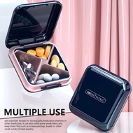 Small Pill Box, Travel Pill Case, Portable Medicine Organizer, Vitamin And Medication Dispenser, Cute Daily Pill Box For Pocket, Waterproof 4 Compartment Travel Pill Container